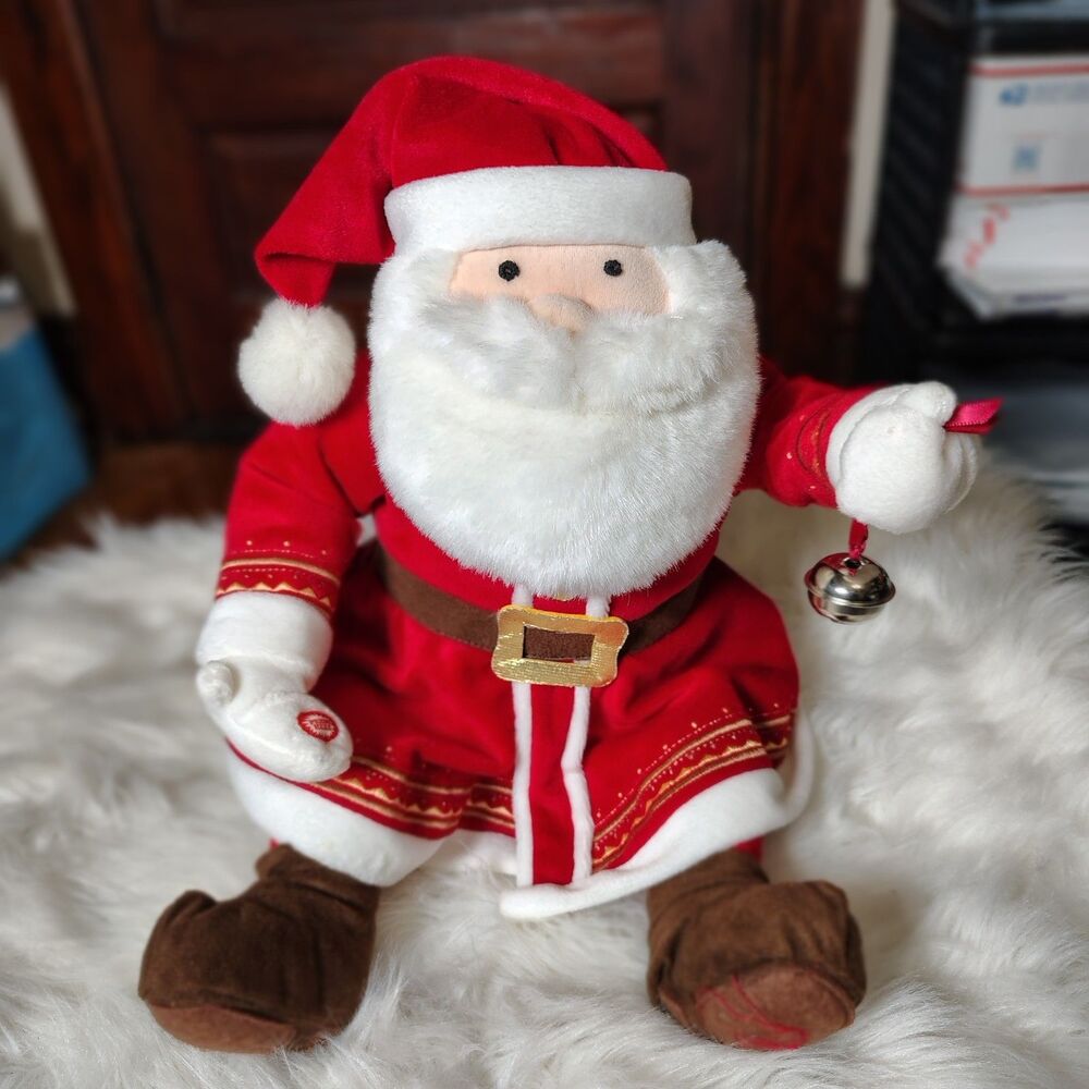 Vintage Hallmark The Polar Express Talking Santa Claus Plush w/ Jingle Bell!!